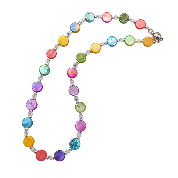 Kette Cordula – Farbenfroher Perlmutt-Schmuck mit Magnetverschluss