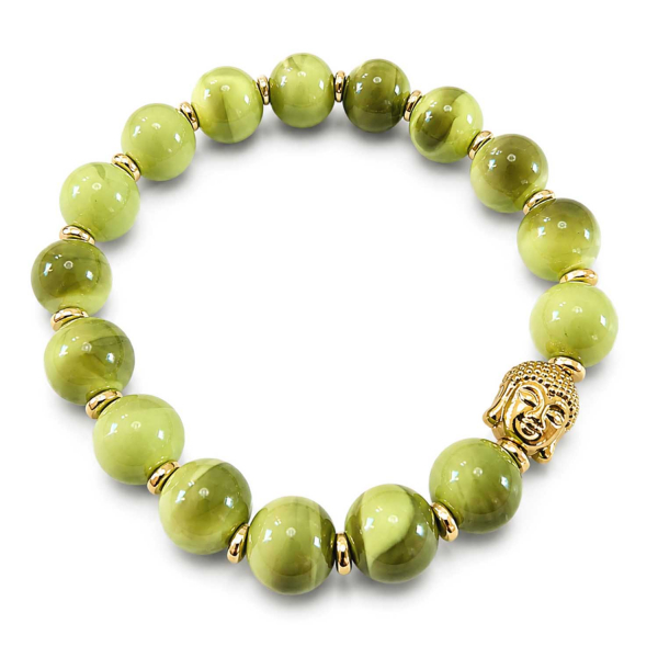 Armband Beach Olive Keramikperlen