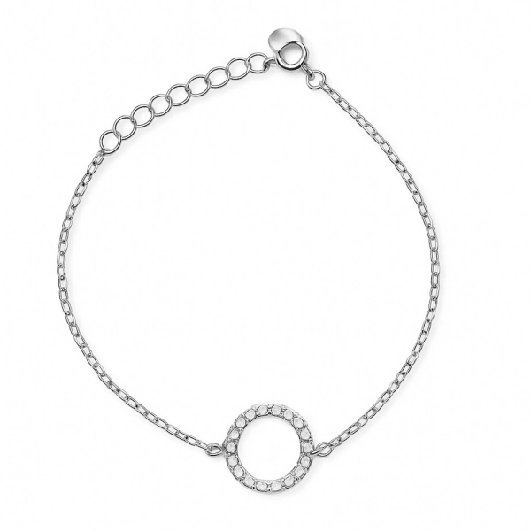 Armband Tyra – Filigraner Kreis aus 925 Silber mit Zirkonia