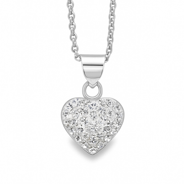 Kette Little Heart aus 925 Silber mit Preciosa Kristallen