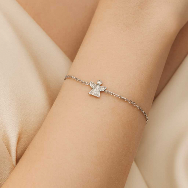 Elna Armband aus 925 Silber mit Engel-Motiv
