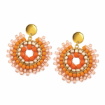 Ohrhänger Nubia Apricot-Orange handgefertigt